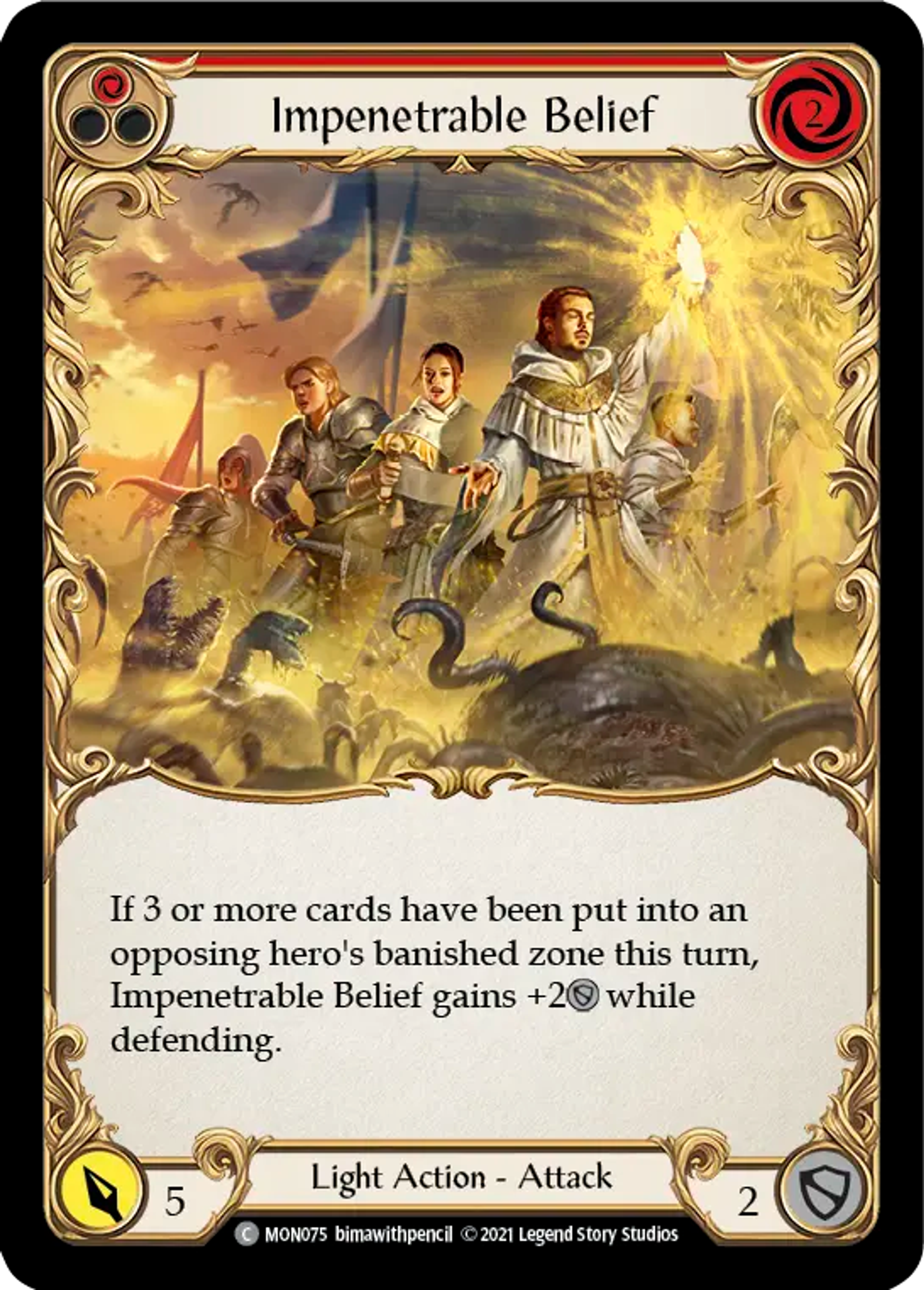 Impenetrable Belief (Red) — Monarch — Flesh and Blood