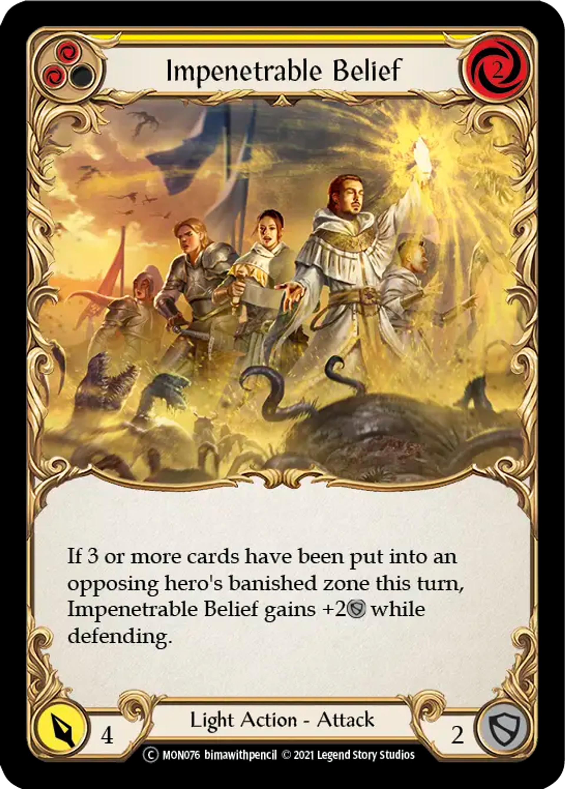 Impenetrable Belief (Yellow) — Monarch - Unlimited — Flesh and Blood