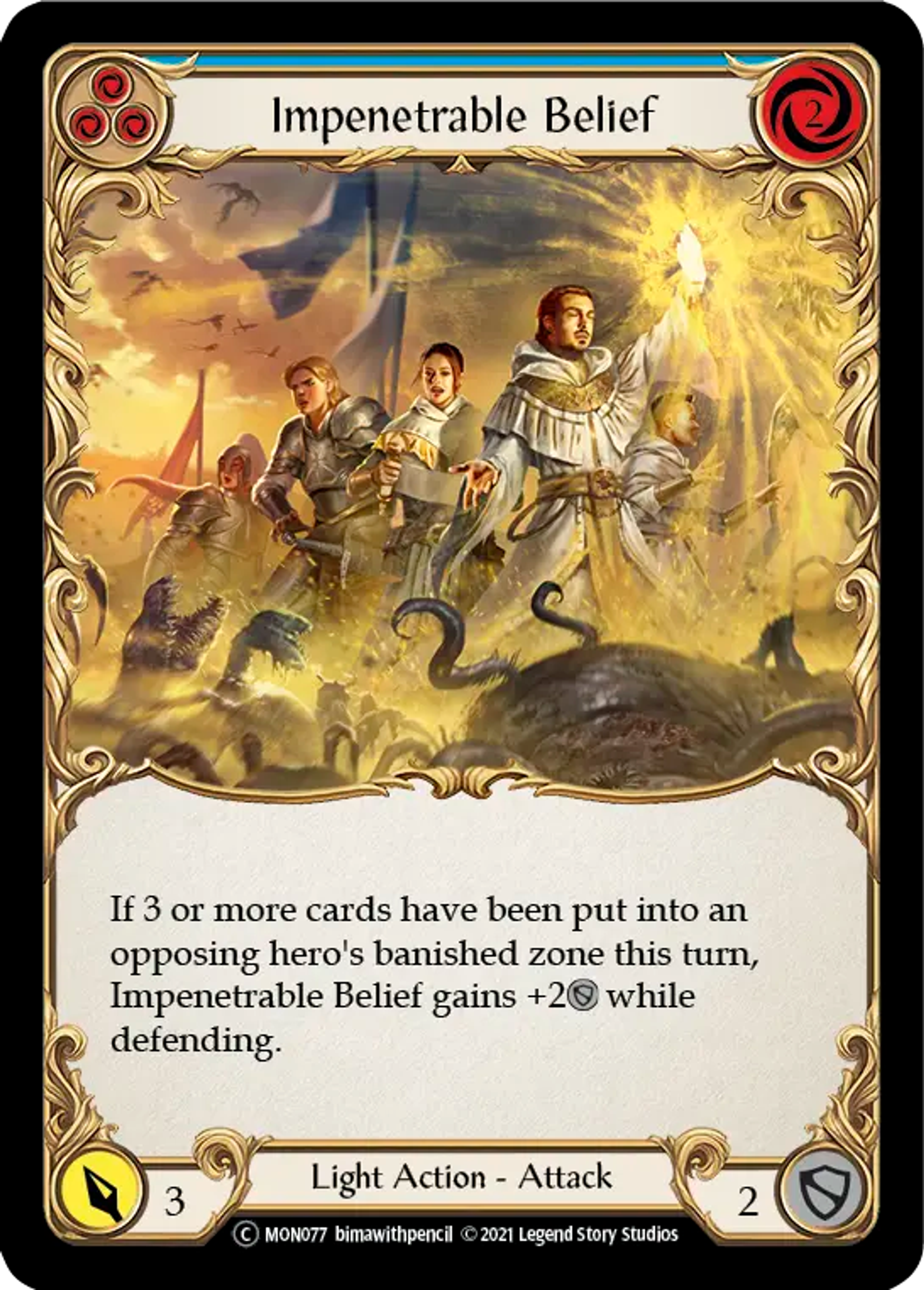Impenetrable Belief (Blue) — Monarch - Unlimited — Flesh and Blood
