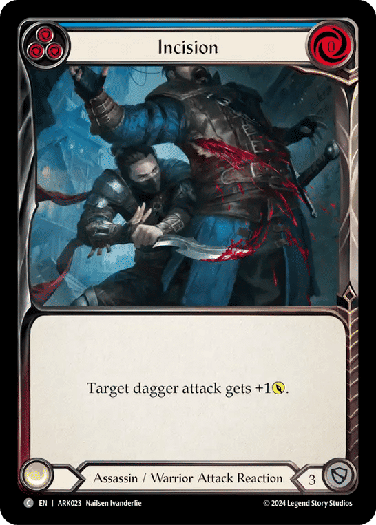 Incision (Blue) — The Hunted Blitz Deck - Arakni — Flesh and Blood