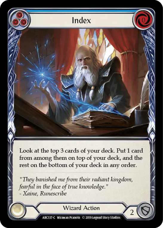 Index (Blue) — Arcane Rising — Flesh and Blood