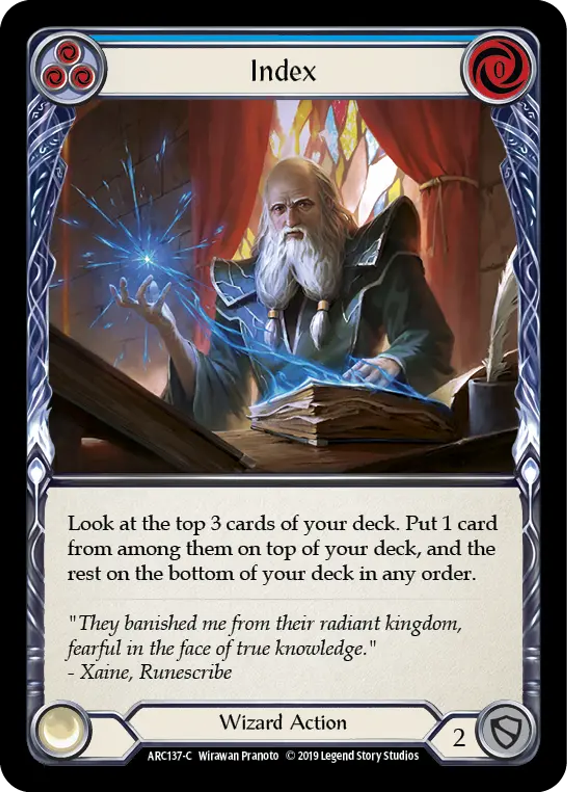 Index (Blue) — Arcane Rising — Flesh and Blood