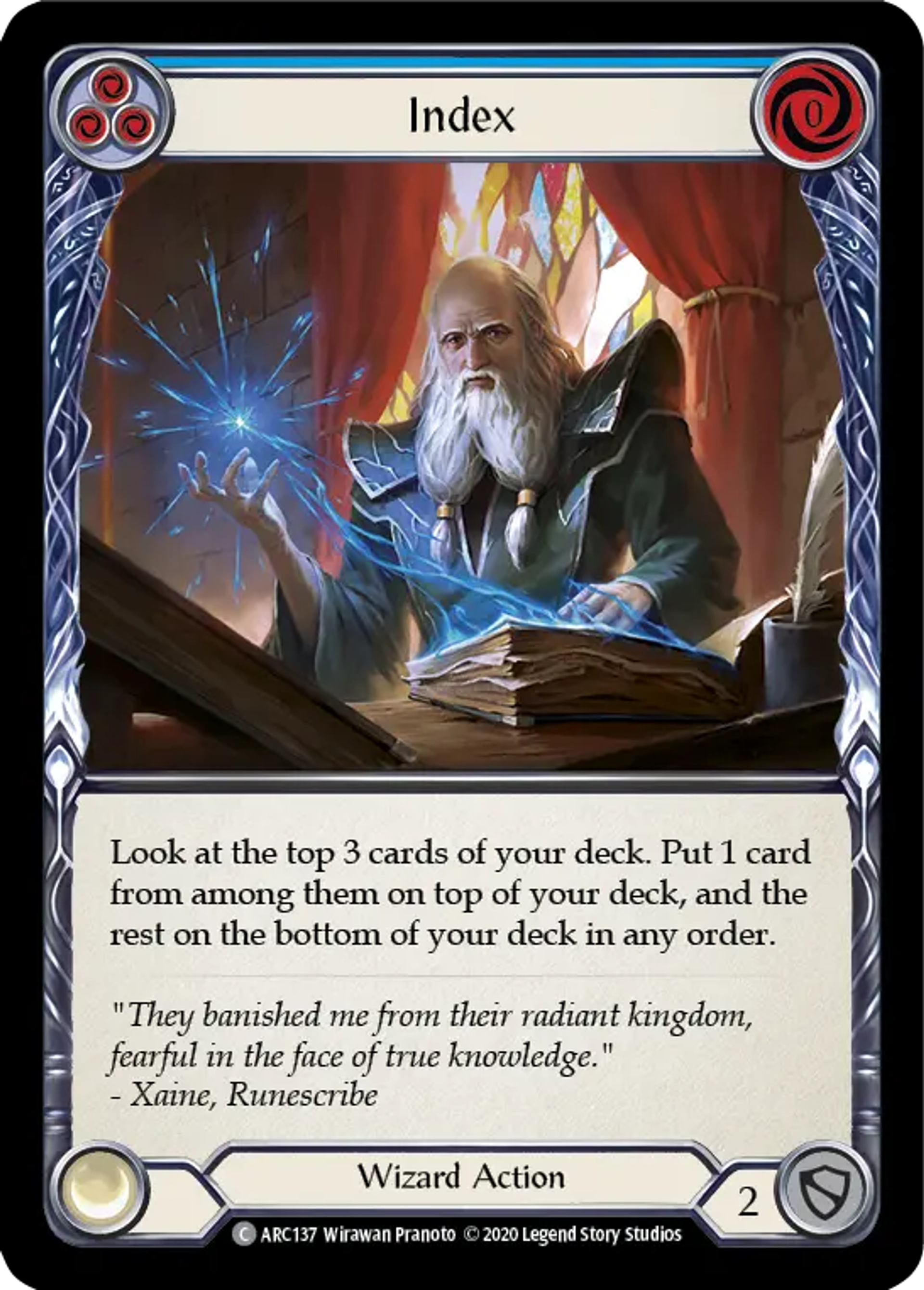 Index (Blue) — Arcane Rising - Unlimited — Flesh and Blood