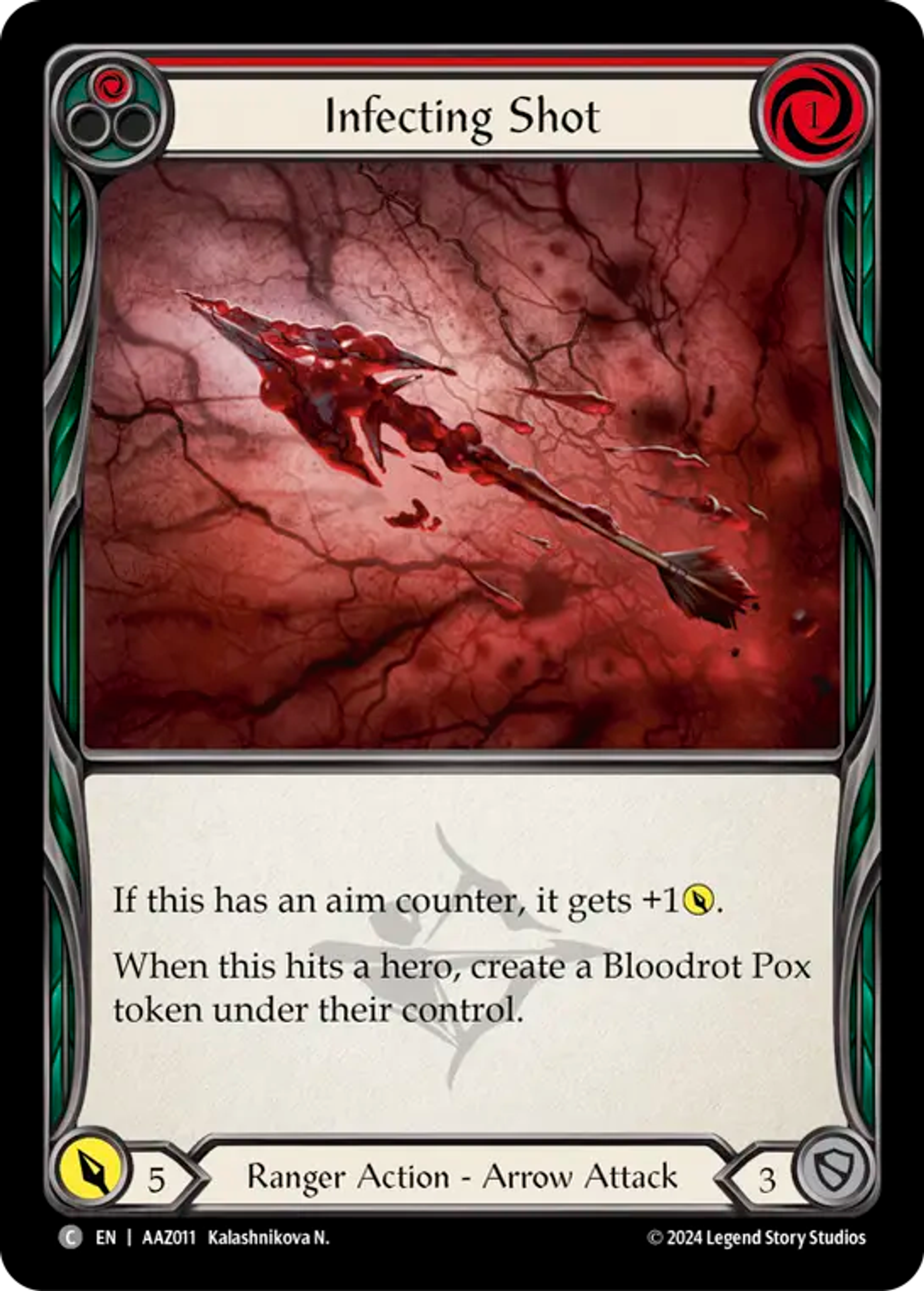 Infecting Shot (Red) — Armory Deck - Azalea, Ace in the Hole — Flesh and Blood