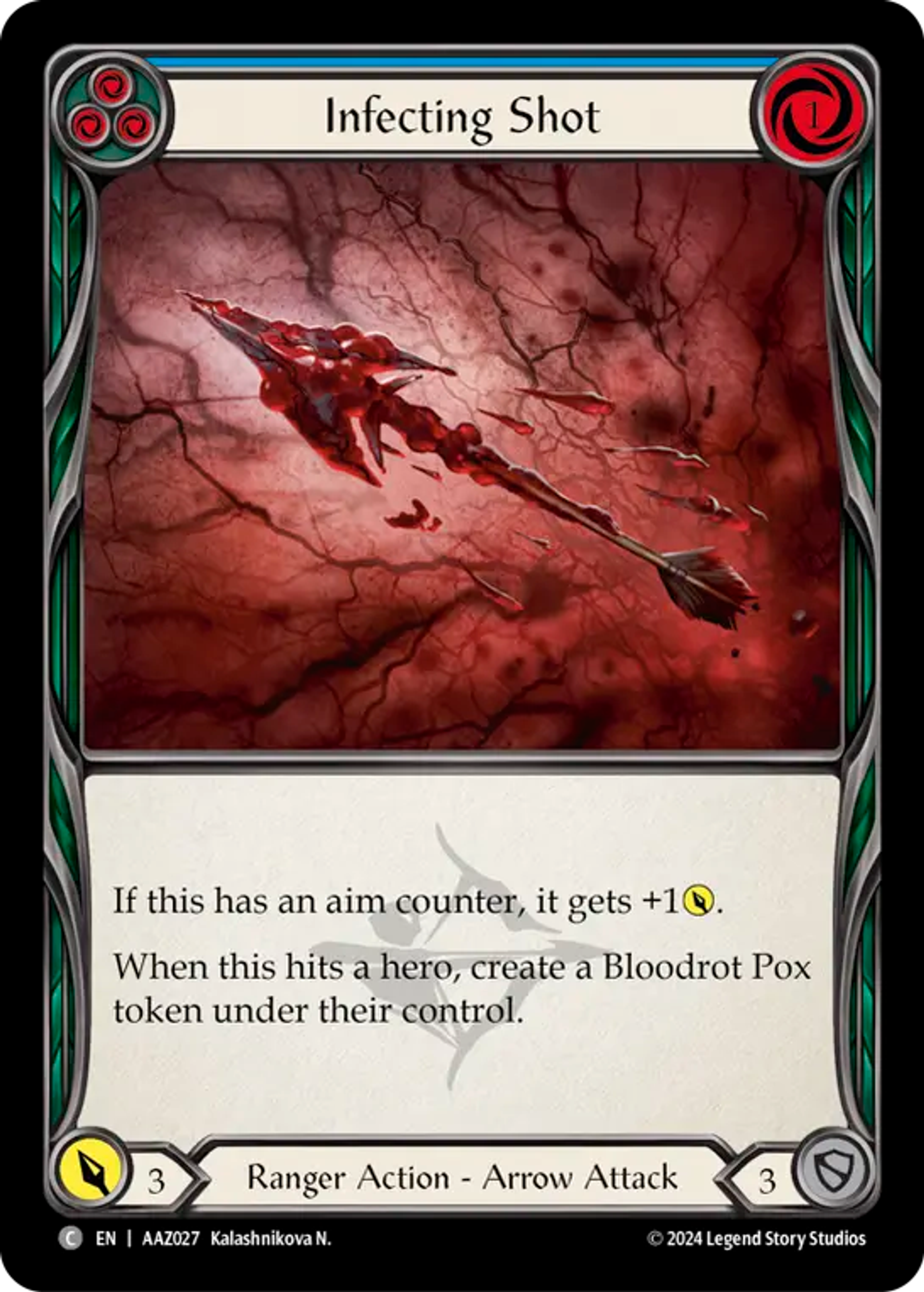 Infecting Shot (Blue) — Armory Deck - Azalea, Ace in the Hole — Flesh and Blood