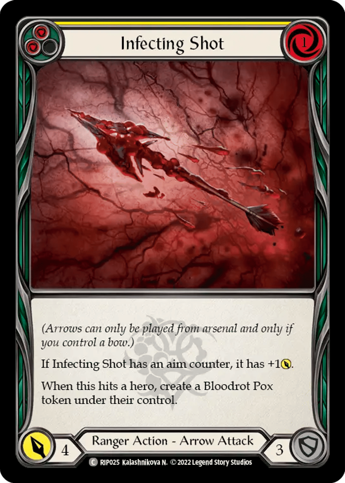 Infecting Shot (Yellow) from Riptide - Blitz Deck - Flesh and Blood