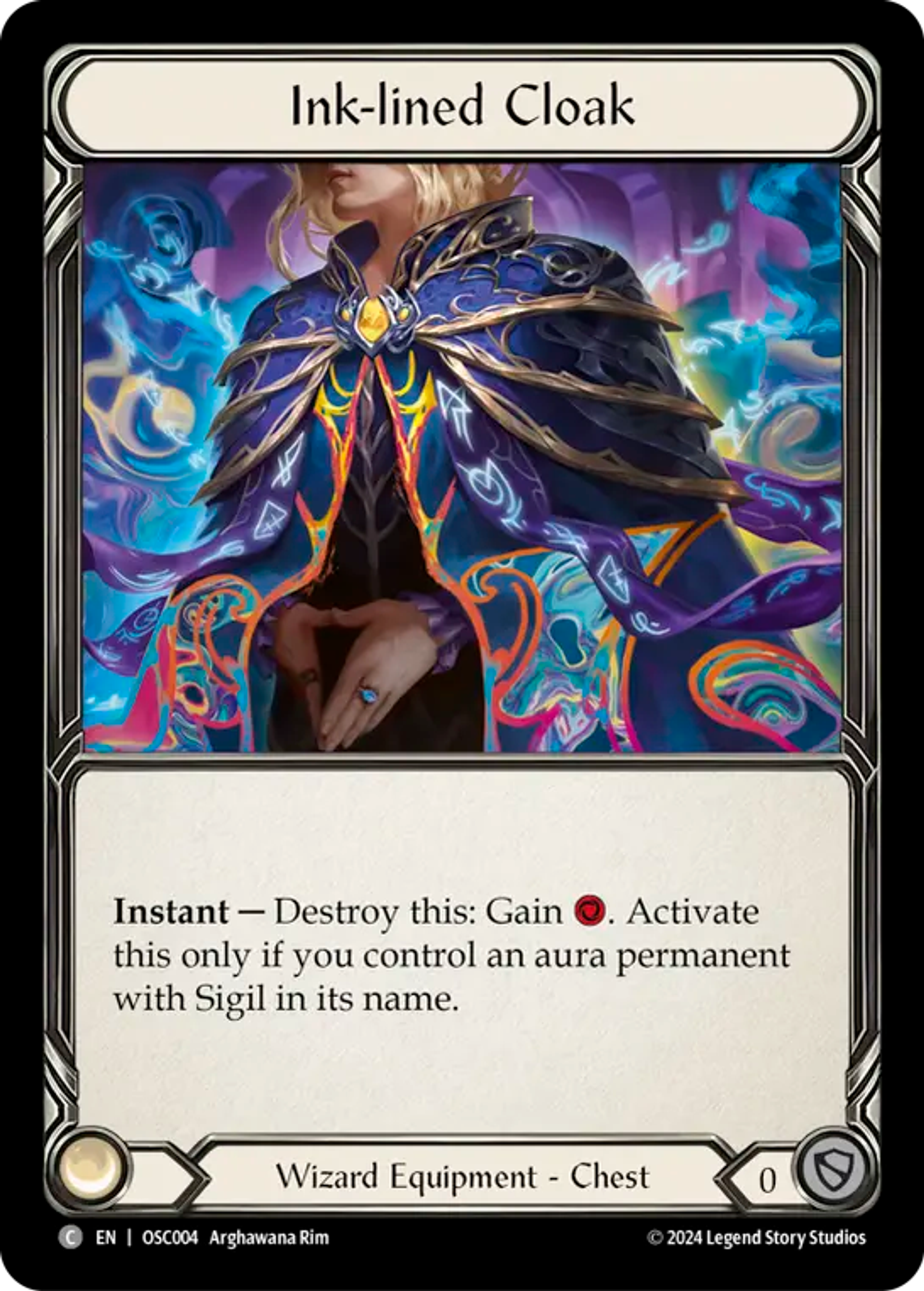 Ink-lined Cloak — Rosetta Blitz Deck - Oscilio — Flesh and Blood