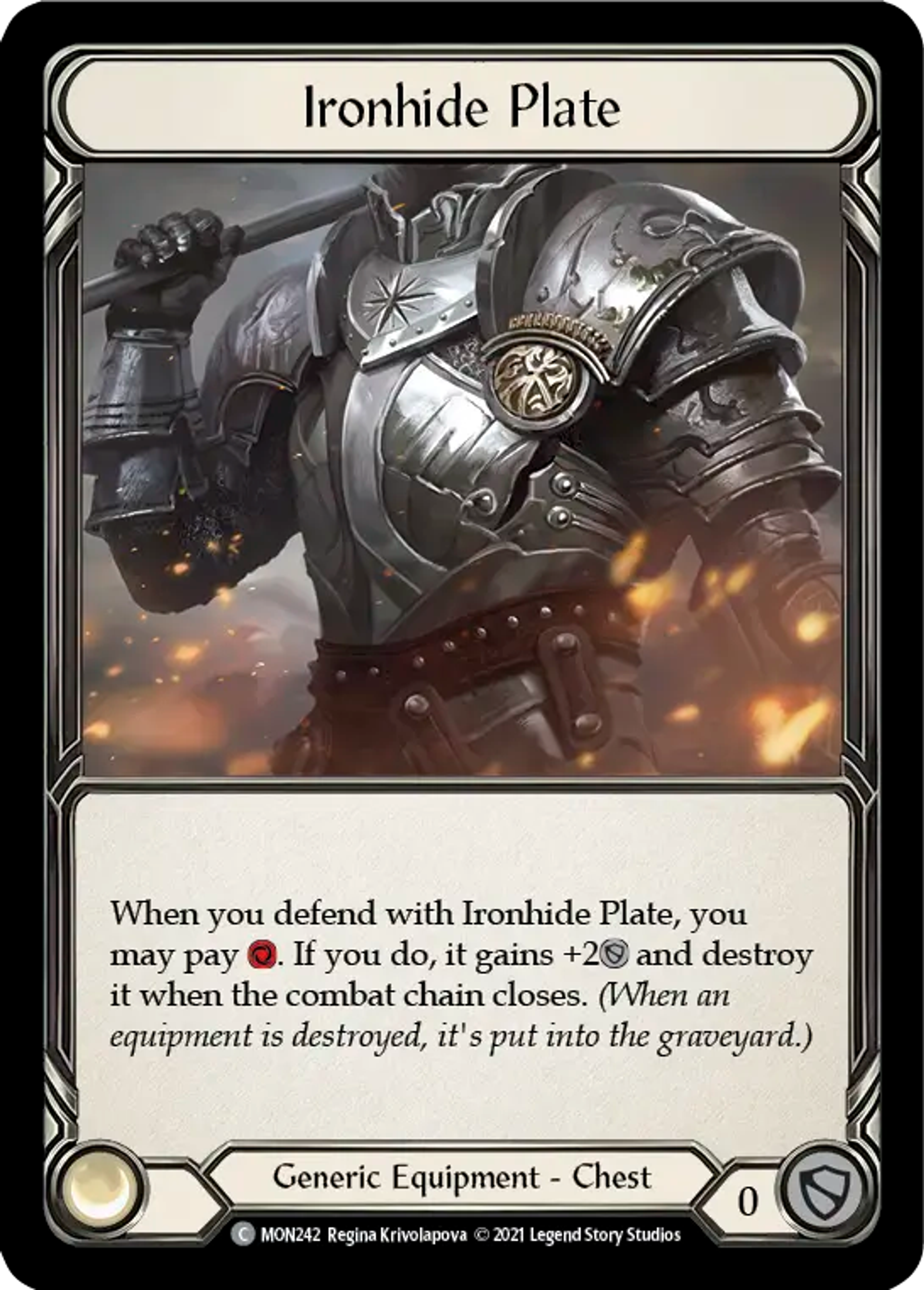 Ironhide Plate — Monarch — Flesh and Blood
