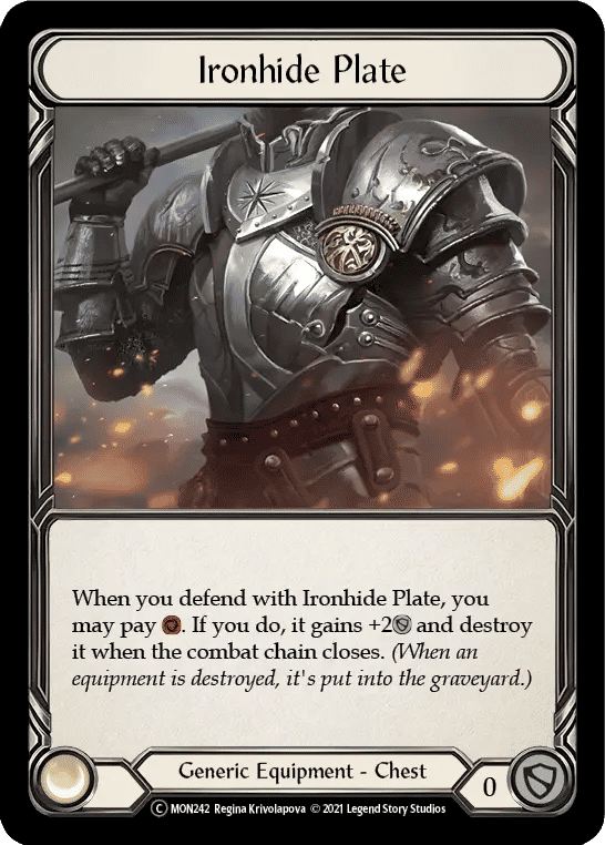 Ironhide Plate — Monarch - Unlimited — Flesh and Blood