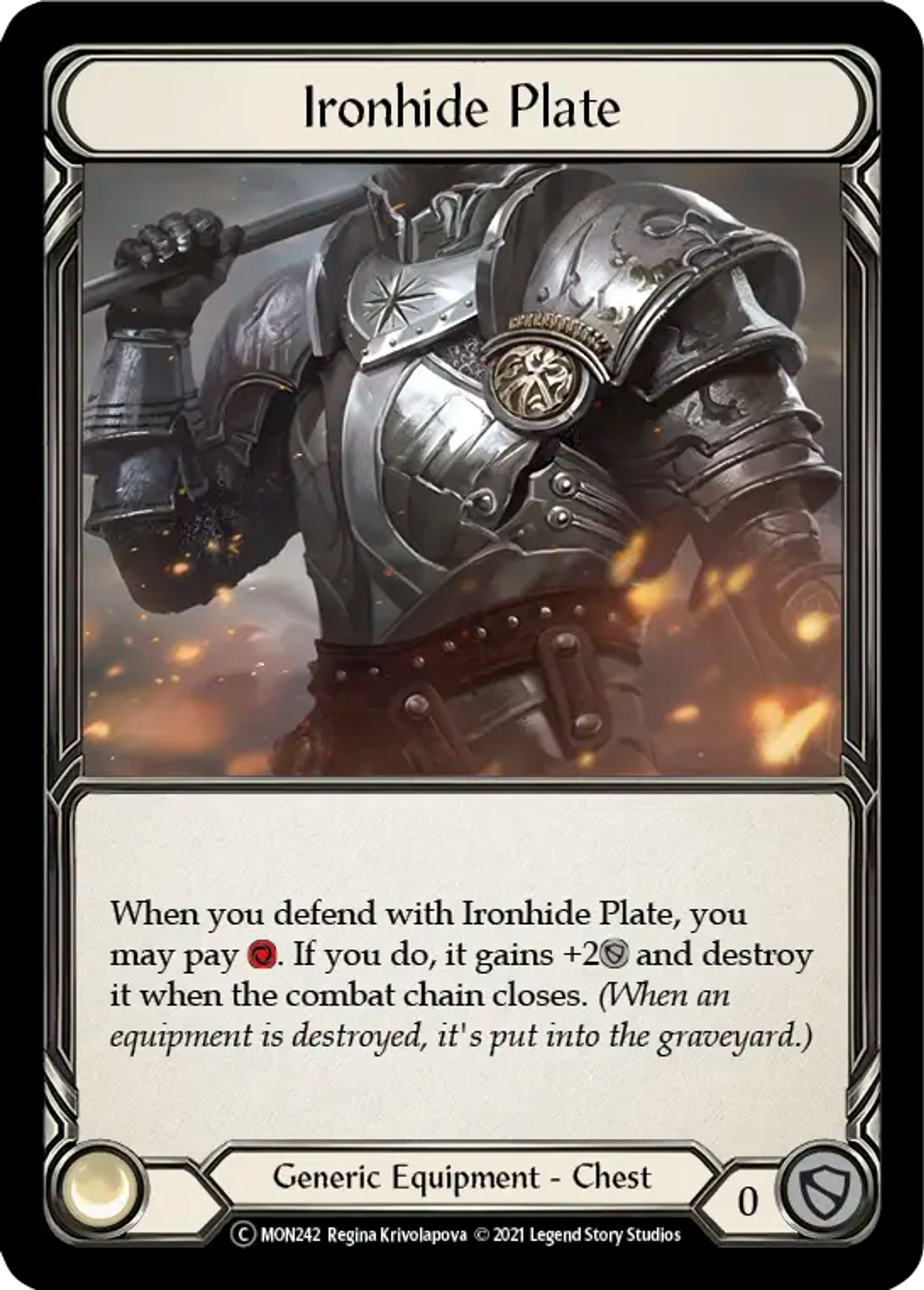 Ironhide Plate — Monarch - Unlimited — Flesh and Blood