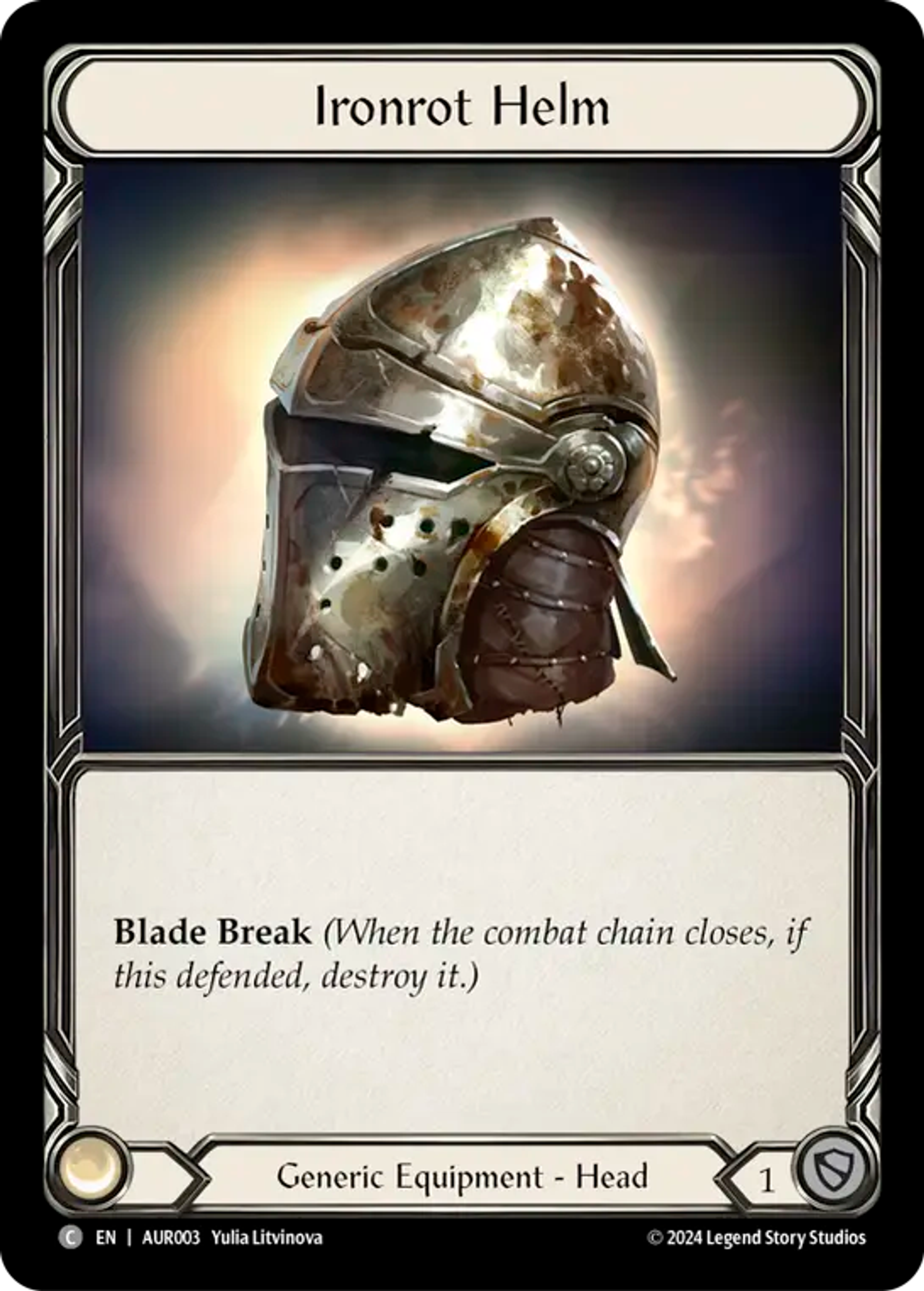 Ironrot Helm — 1st Strike - Aurora — Flesh and Blood