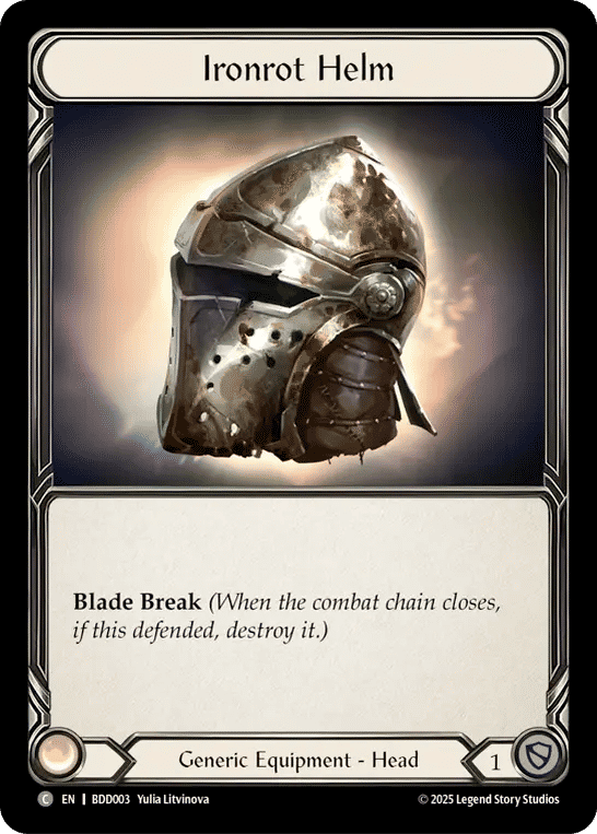 Ironrot Helm — Bravo Demo Deck — Flesh and Blood