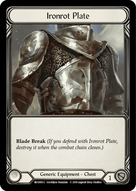 Ironrot Plate — Bravo, Showstopper - Hero Deck — Flesh and Blood