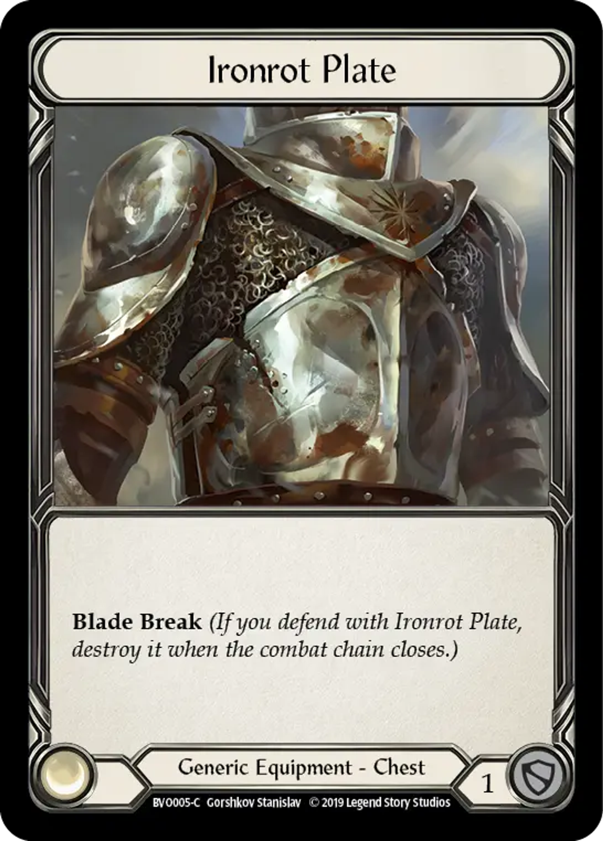 Ironrot Plate — Bravo, Showstopper - Hero Deck — Flesh and Blood