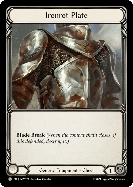 Ironrot Plate — Mastery Pack Guardian — Flesh and Blood