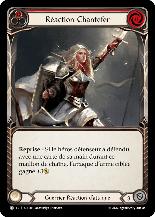 Réaction Chantefer — Armory Deck - Olympia, Prized Fighter — Flesh and Blood