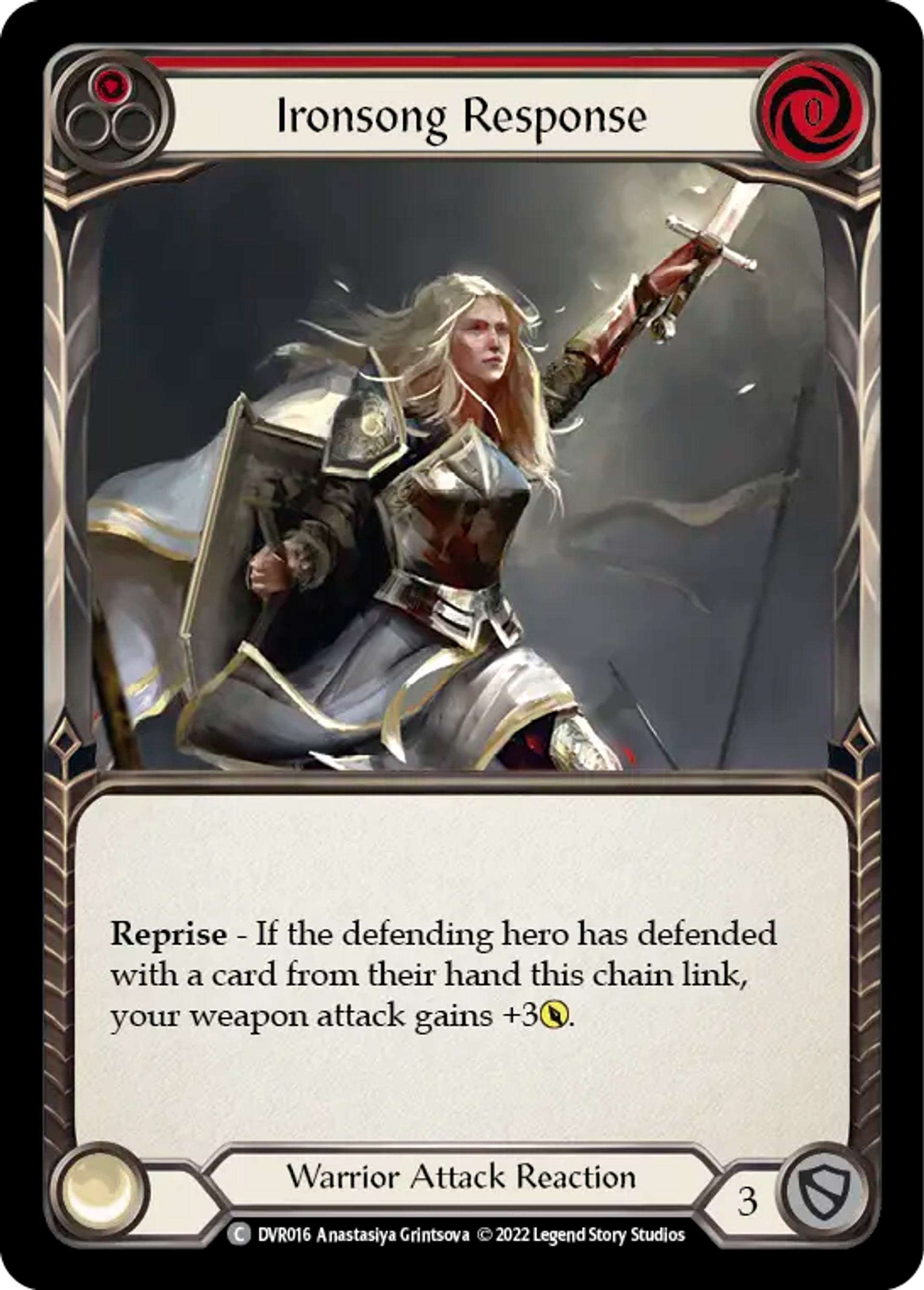 Ironsong Response (Red) — Classic Battles: Rhinar vs Dorinthea — Flesh and Blood