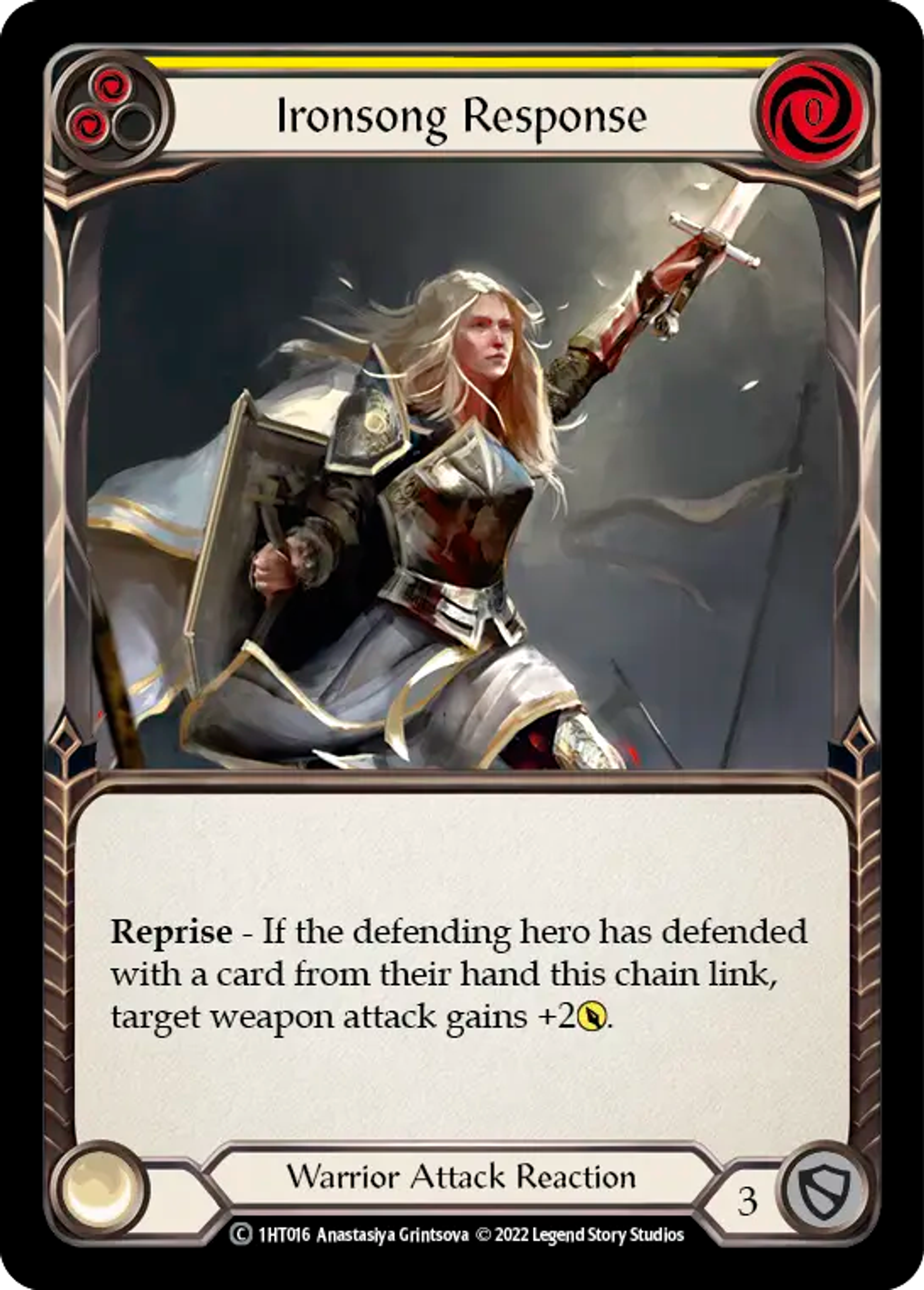 Ironsong Response (Yellow) — Dorinthea - Blitz Deck — Flesh and Blood