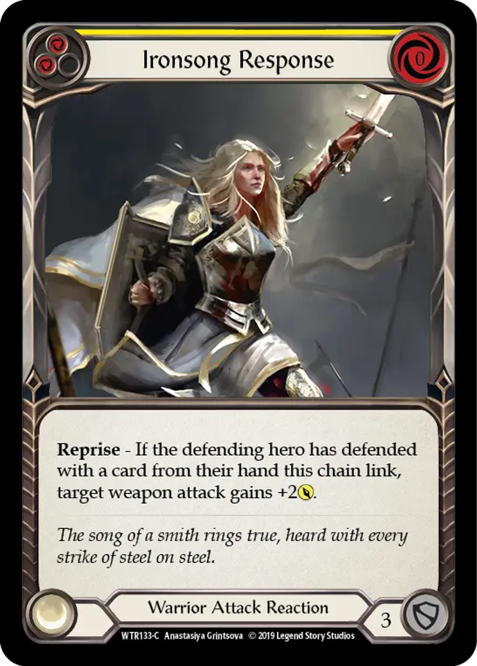 Ironsong Response (Yellow) — Welcome to Rathe — Flesh and Blood