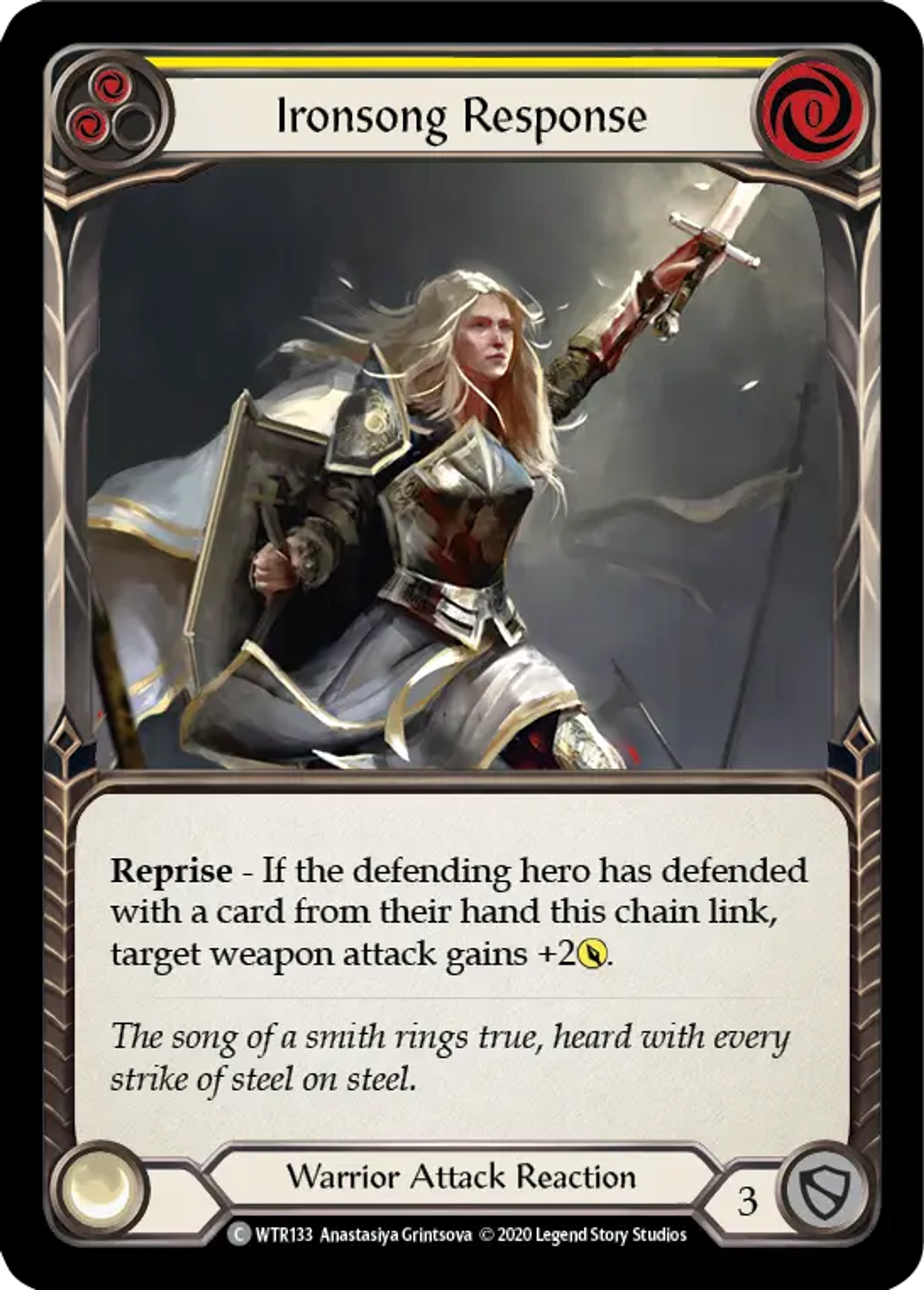 Ironsong Response (Yellow) — Welcome to Rathe - Unlimited — Flesh and Blood