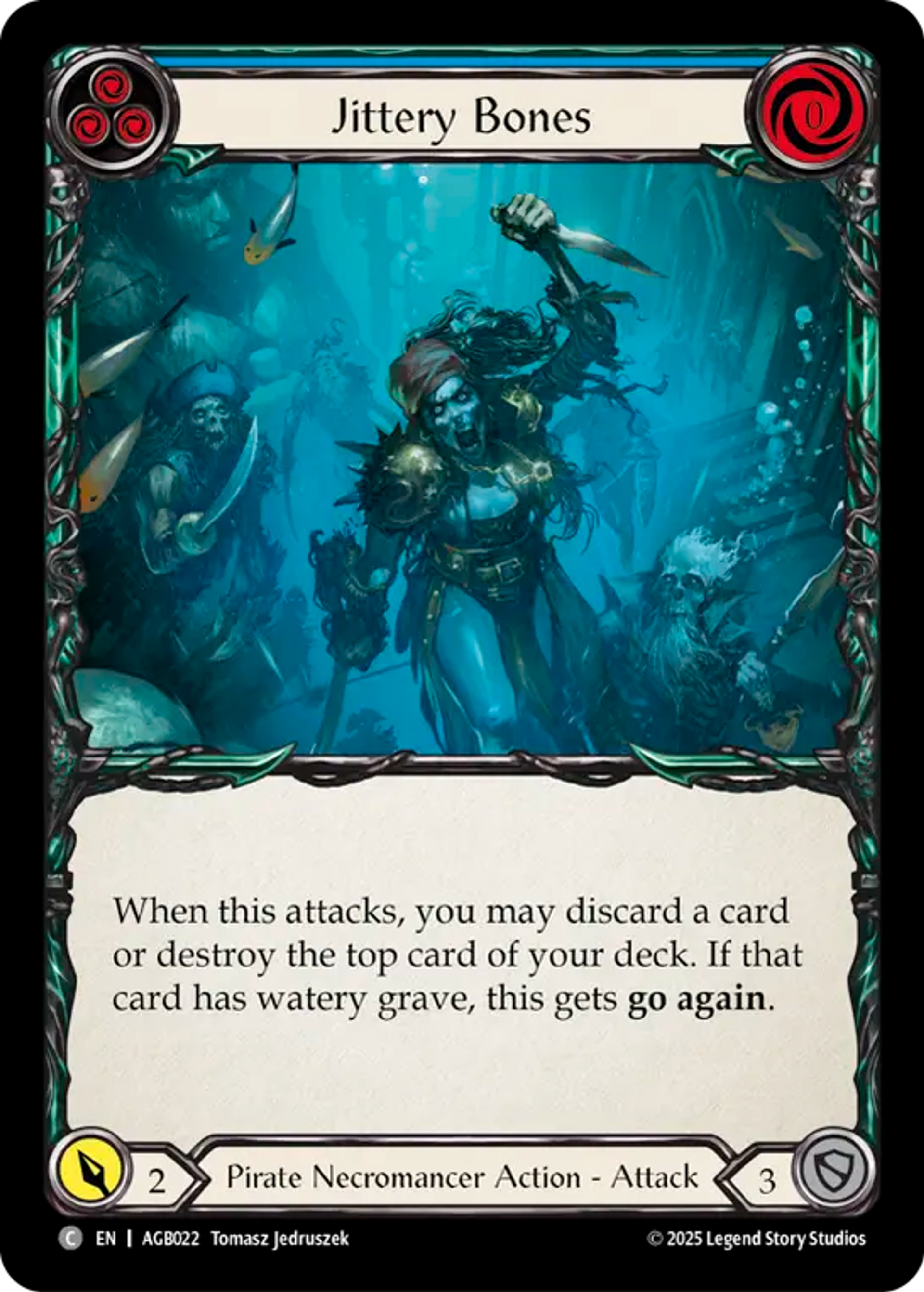 Jittery Bones (Blue) — Armory Deck - Gravy Bones — Flesh and Blood