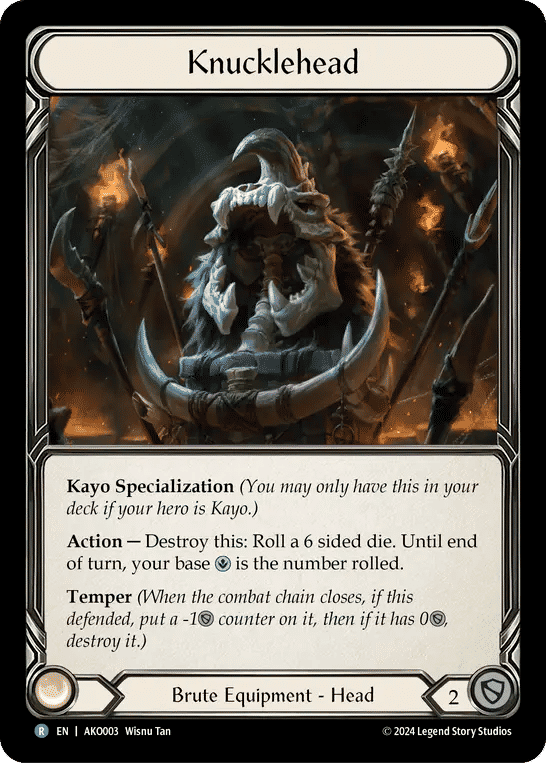 Knucklehead — Armory Deck - Kayo, Armed and Dangerous — Flesh and Blood