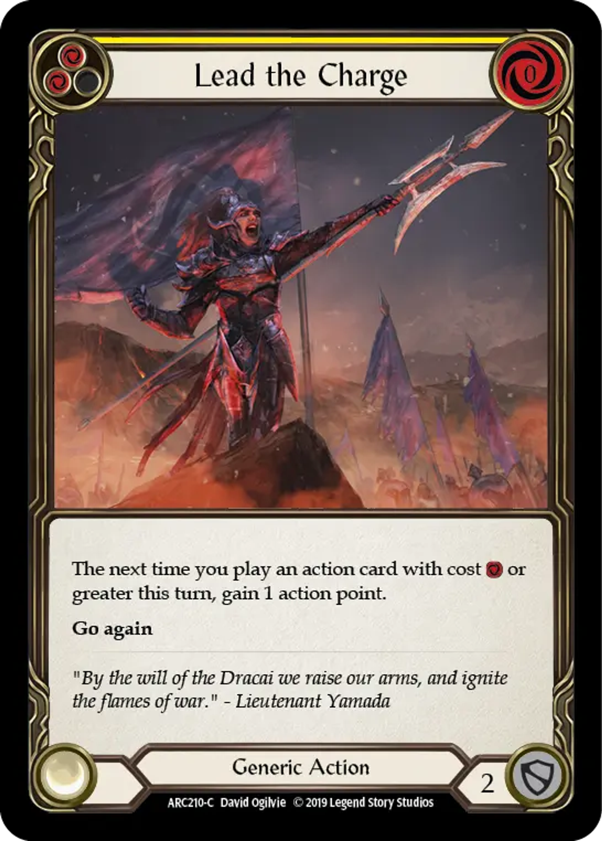 Lead the Charge (Yellow) — Arcane Rising — Flesh and Blood