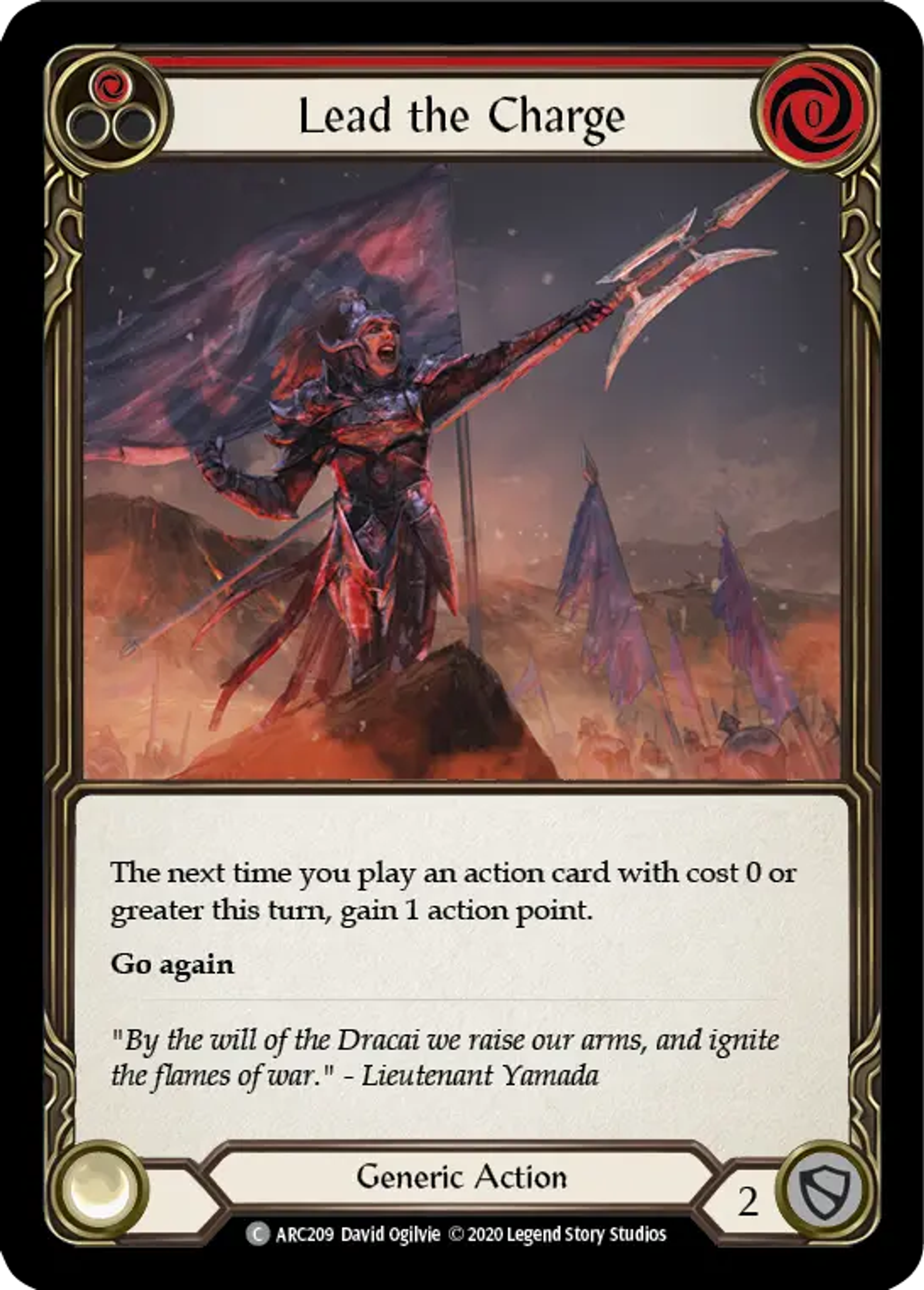 Lead the Charge (Red) — Arcane Rising - Unlimited — Flesh and Blood