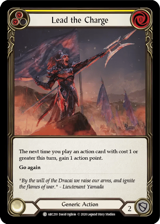 Lead the Charge (Yellow) — Arcane Rising - Unlimited — Flesh and Blood