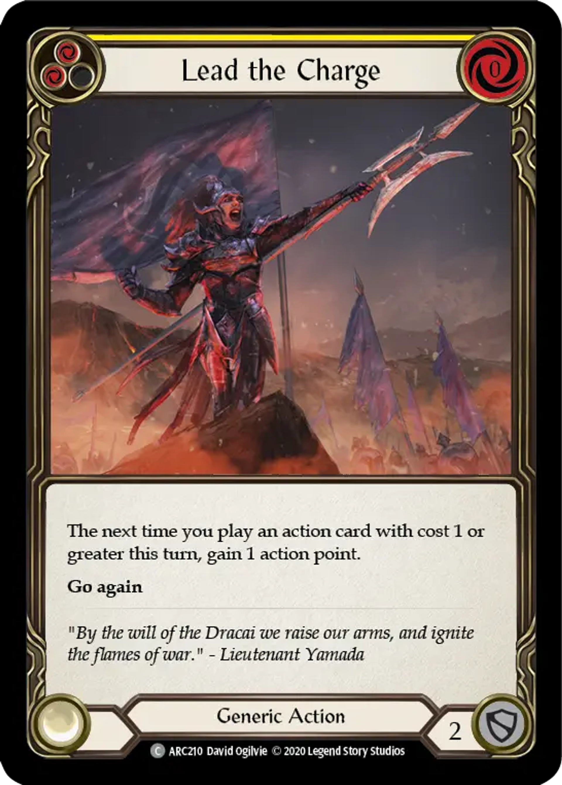 Lead the Charge (Yellow) — Arcane Rising - Unlimited — Flesh and Blood
