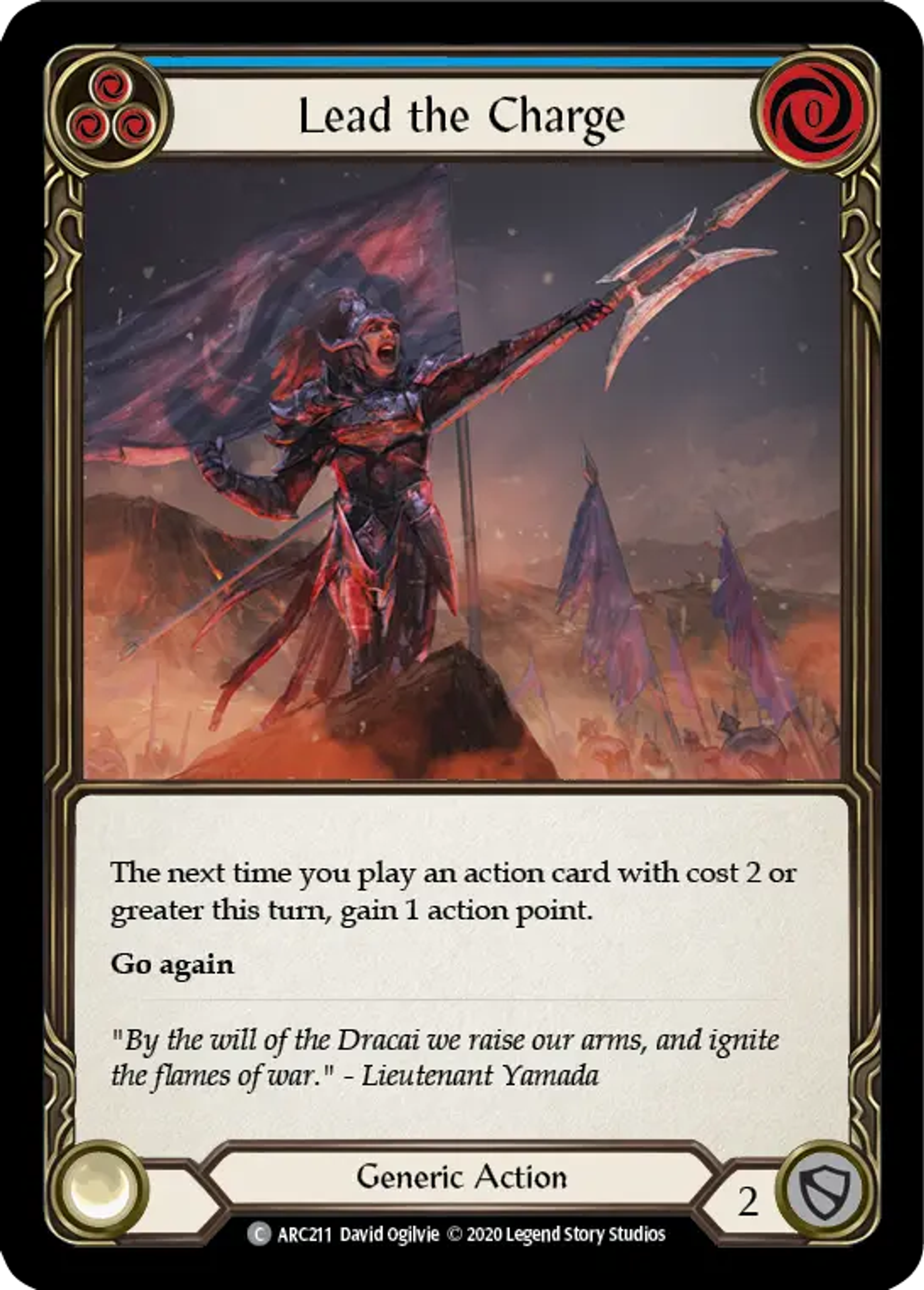 Lead the Charge (Blue) — Arcane Rising - Unlimited — Flesh and Blood