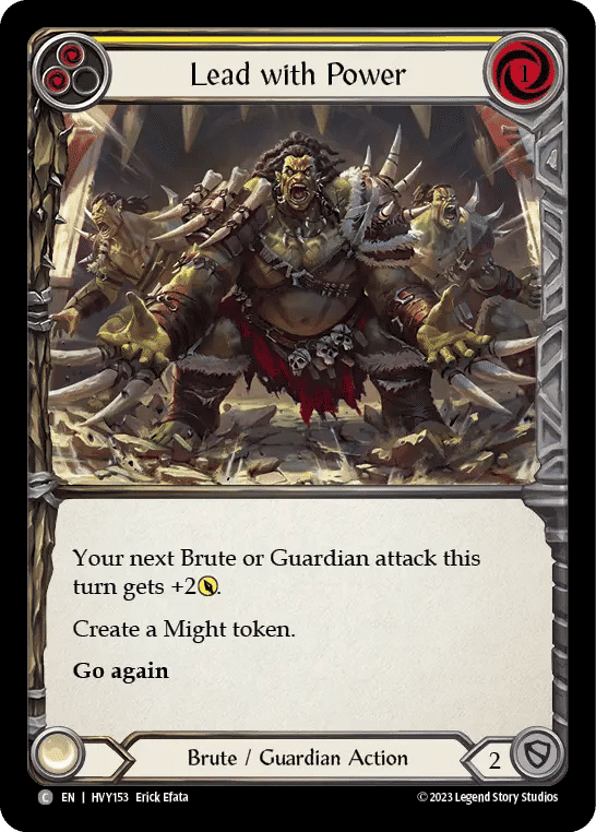 Lead with Power (Yellow) — Heavy Hitters — Flesh and Blood