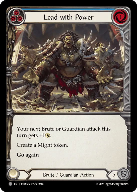 Lead with Power (Blue) — Rhinar - Heavy Hitters Blitz Deck — Flesh and Blood