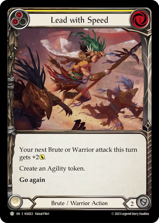 Lead with Speed (Yellow) — Kassai - Heavy Hitters Blitz Deck — Flesh and Blood