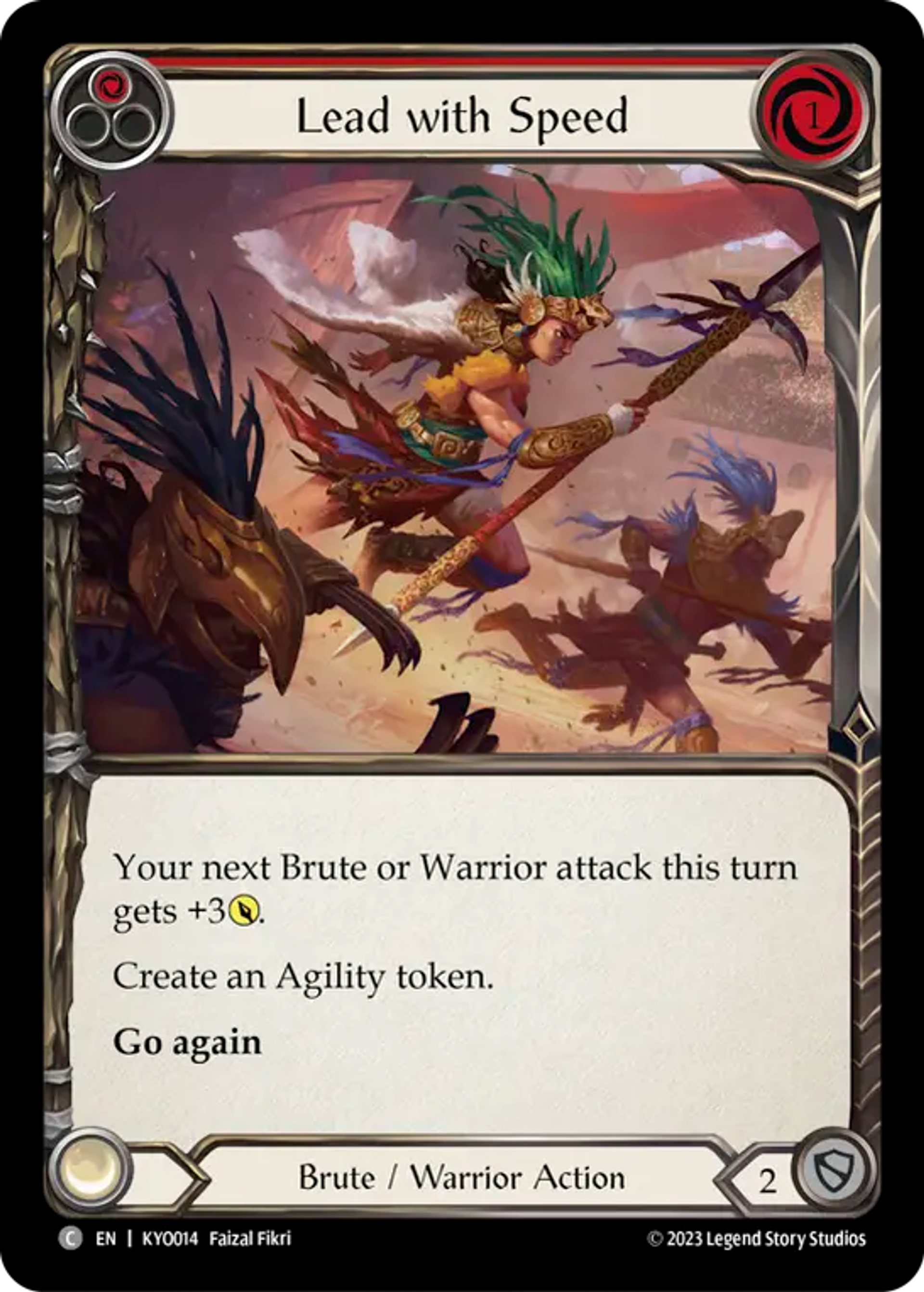 Lead with Speed (Red) — Kayo - Heavy Hitters Blitz Deck — Flesh and Blood