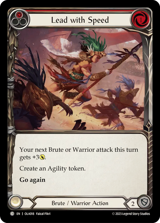Lead with Speed (Red) — Olympia - Heavy Hitters Blitz Deck — Flesh and Blood