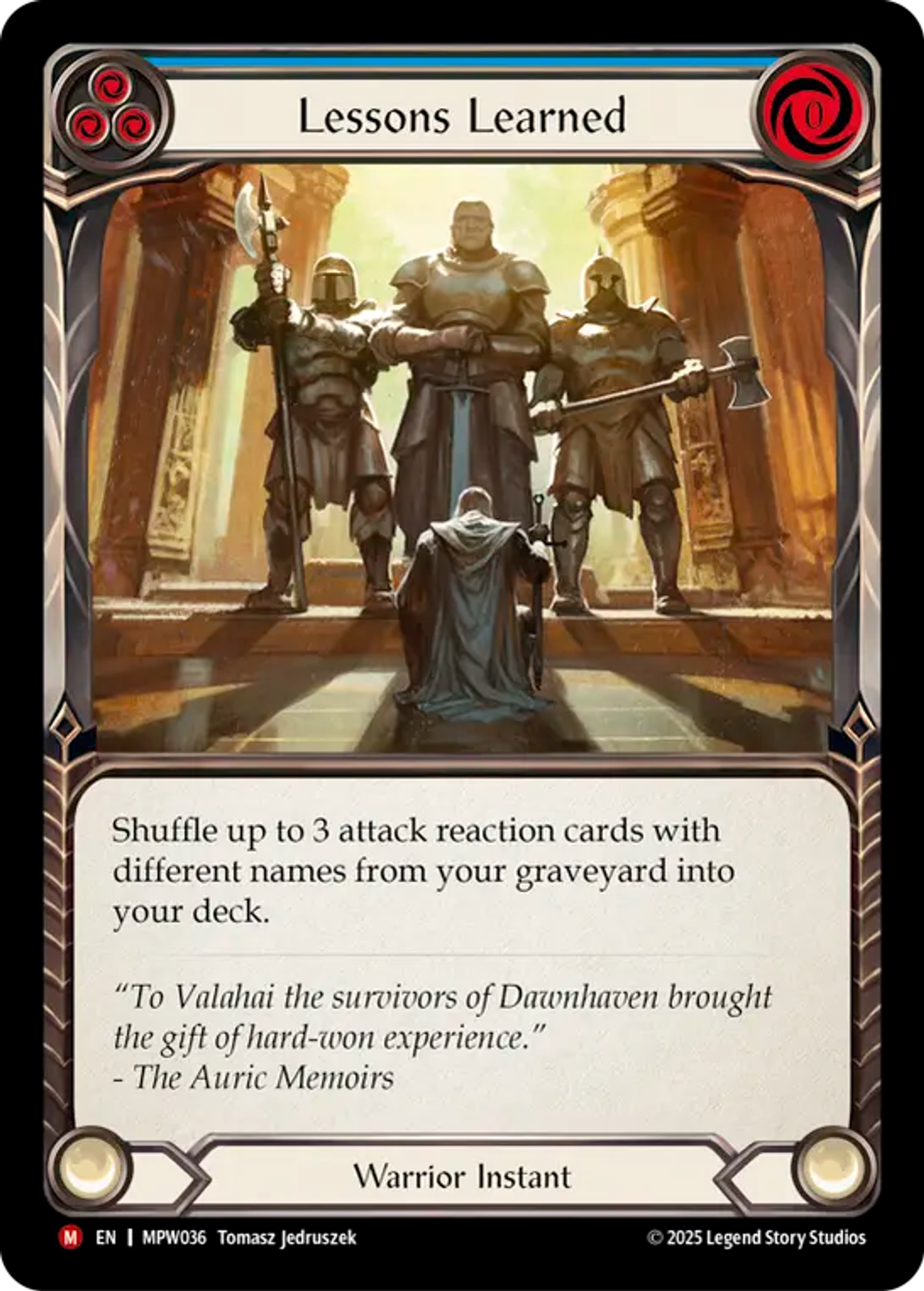 Lessons Learned — Mastery Pack Warrior — Flesh and Blood