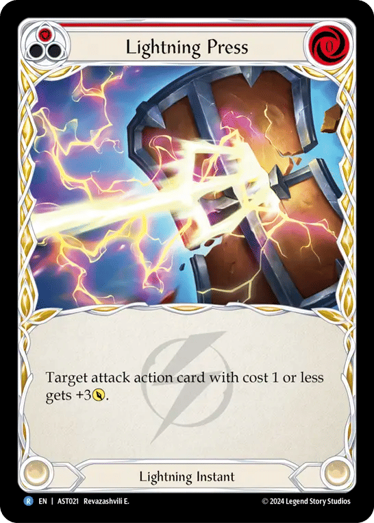 Lightning Press (Red) — Armory Deck - Aurora, Shooting Star — Flesh and Blood