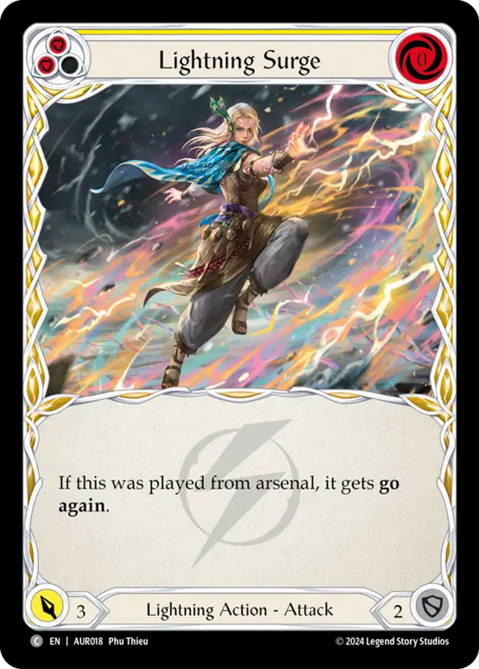 Lightning Surge (Yellow) — 1st Strike - Aurora — Flesh and Blood