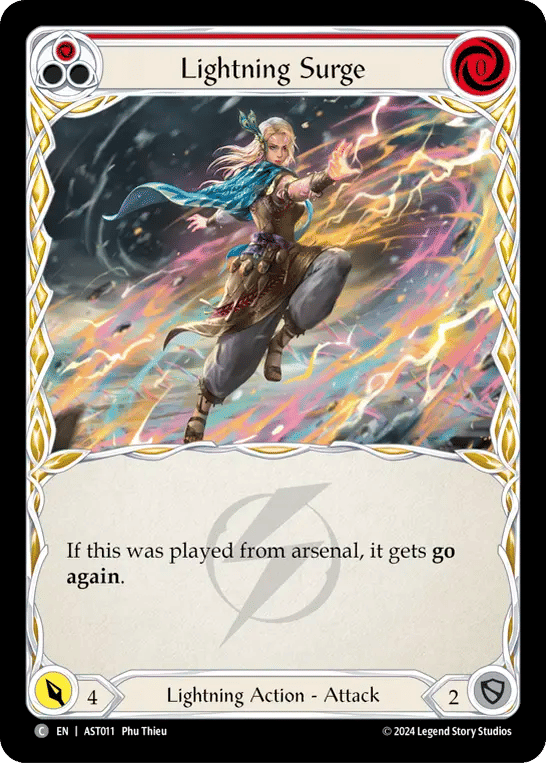 Lightning Surge (Red) — Armory Deck - Aurora, Shooting Star — Flesh and Blood
