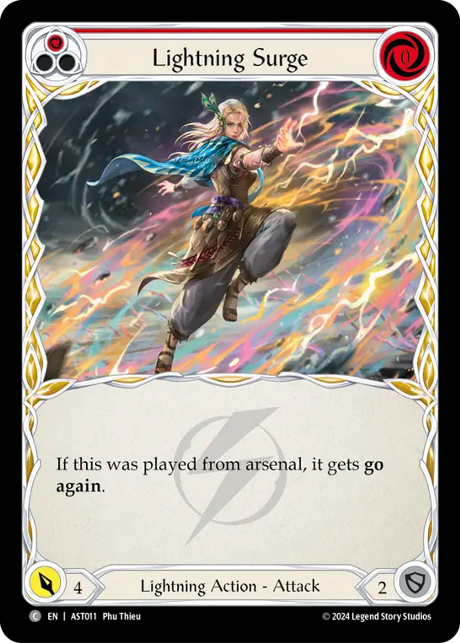 Lightning Surge (Red) — Armory Deck - Aurora, Shooting Star — Flesh and Blood