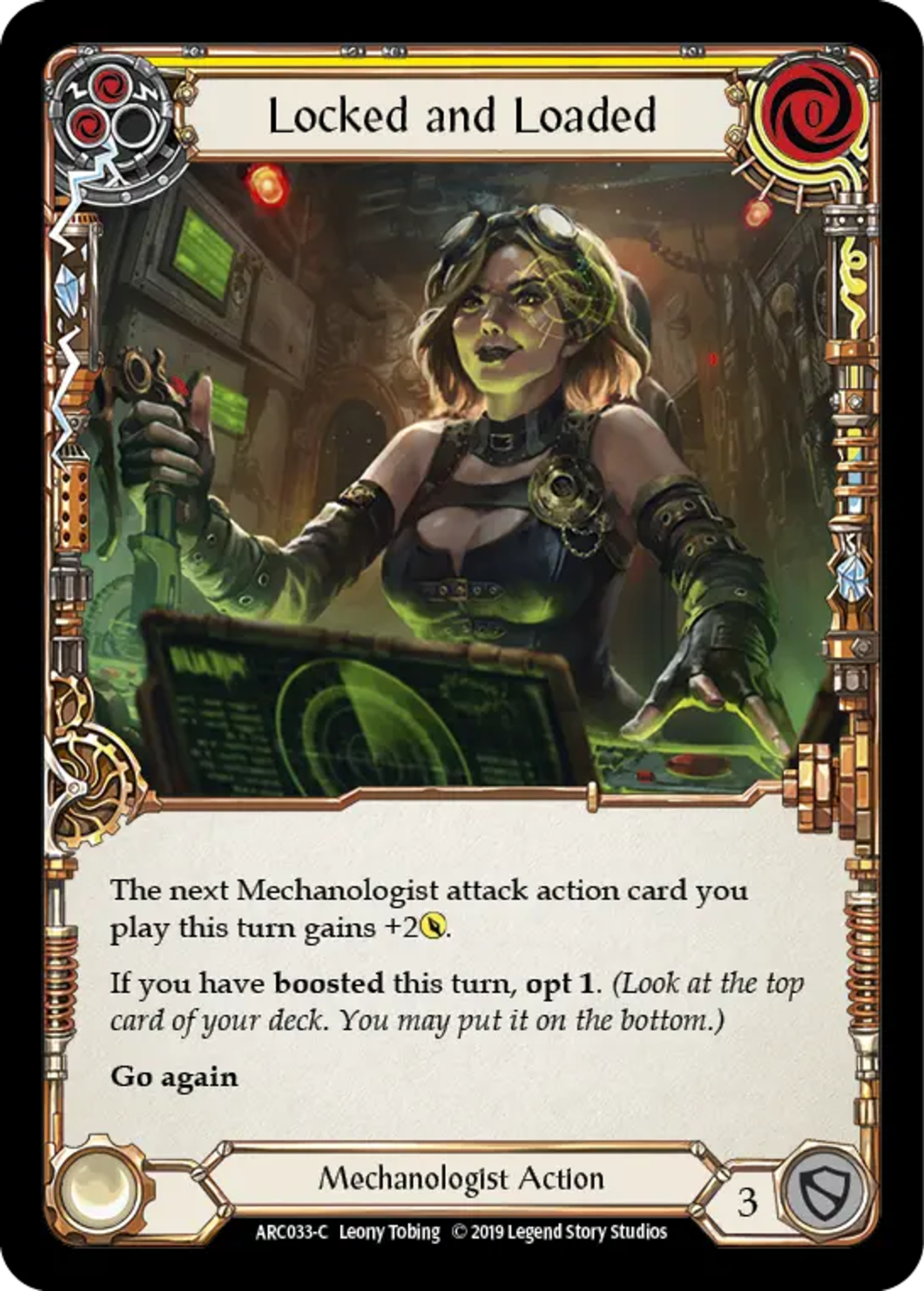 Locked and Loaded (Yellow) — Arcane Rising — Flesh and Blood