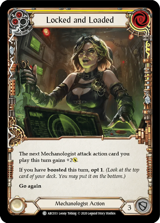 Locked and Loaded (Yellow) — Arcane Rising - Unlimited — Flesh and Blood