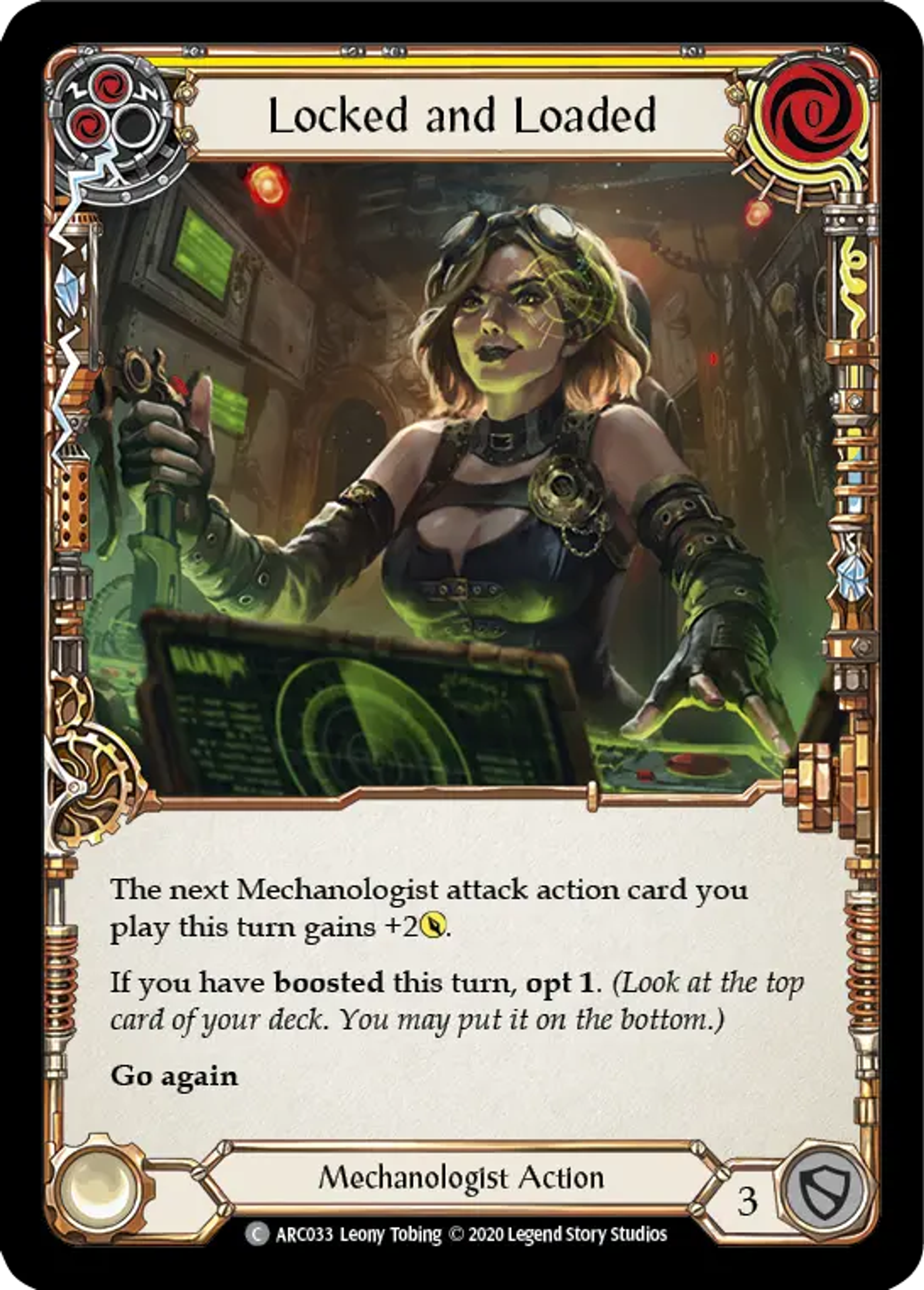 Locked and Loaded (Yellow) — Arcane Rising - Unlimited — Flesh and Blood