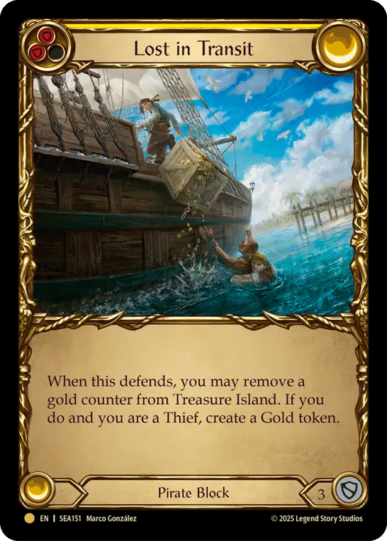 Lost in Transit (Yellow) — High Seas - Treasure Pack — Flesh and Blood