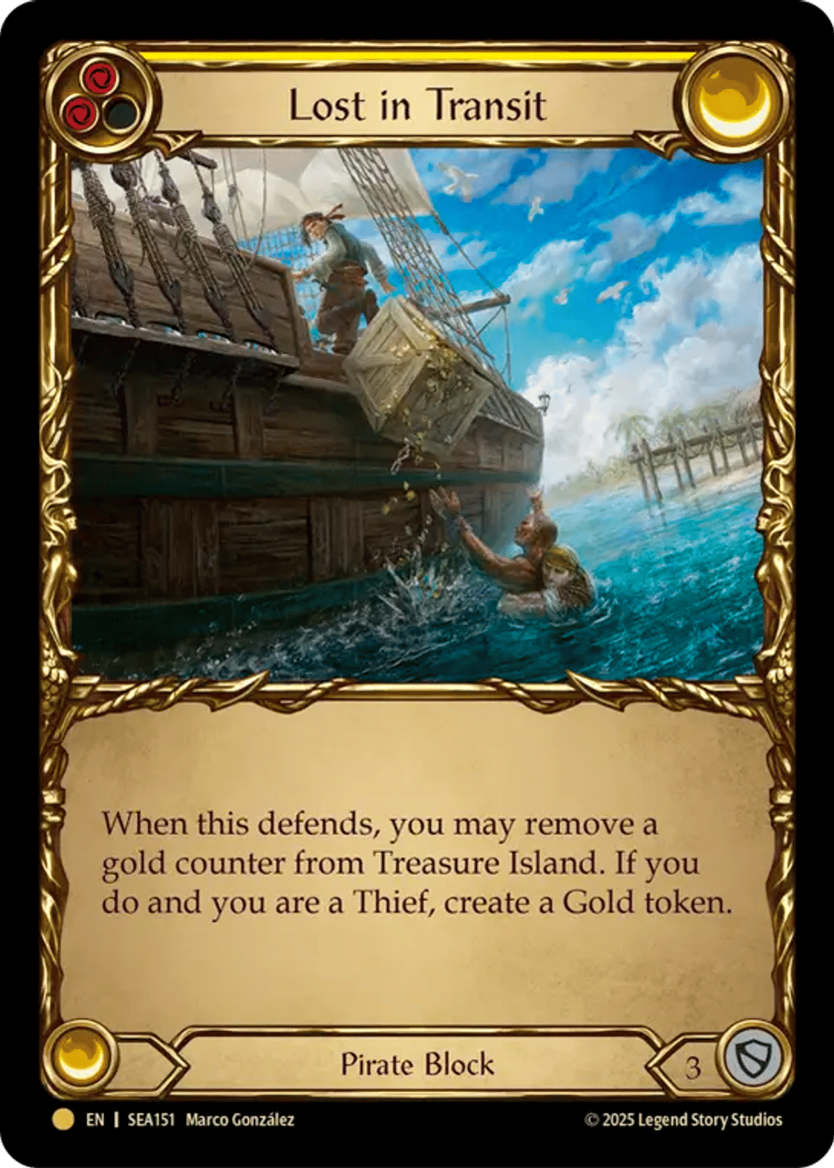 Lost in Transit (Yellow) from High Seas - Treasure Pack - Flesh and Blood