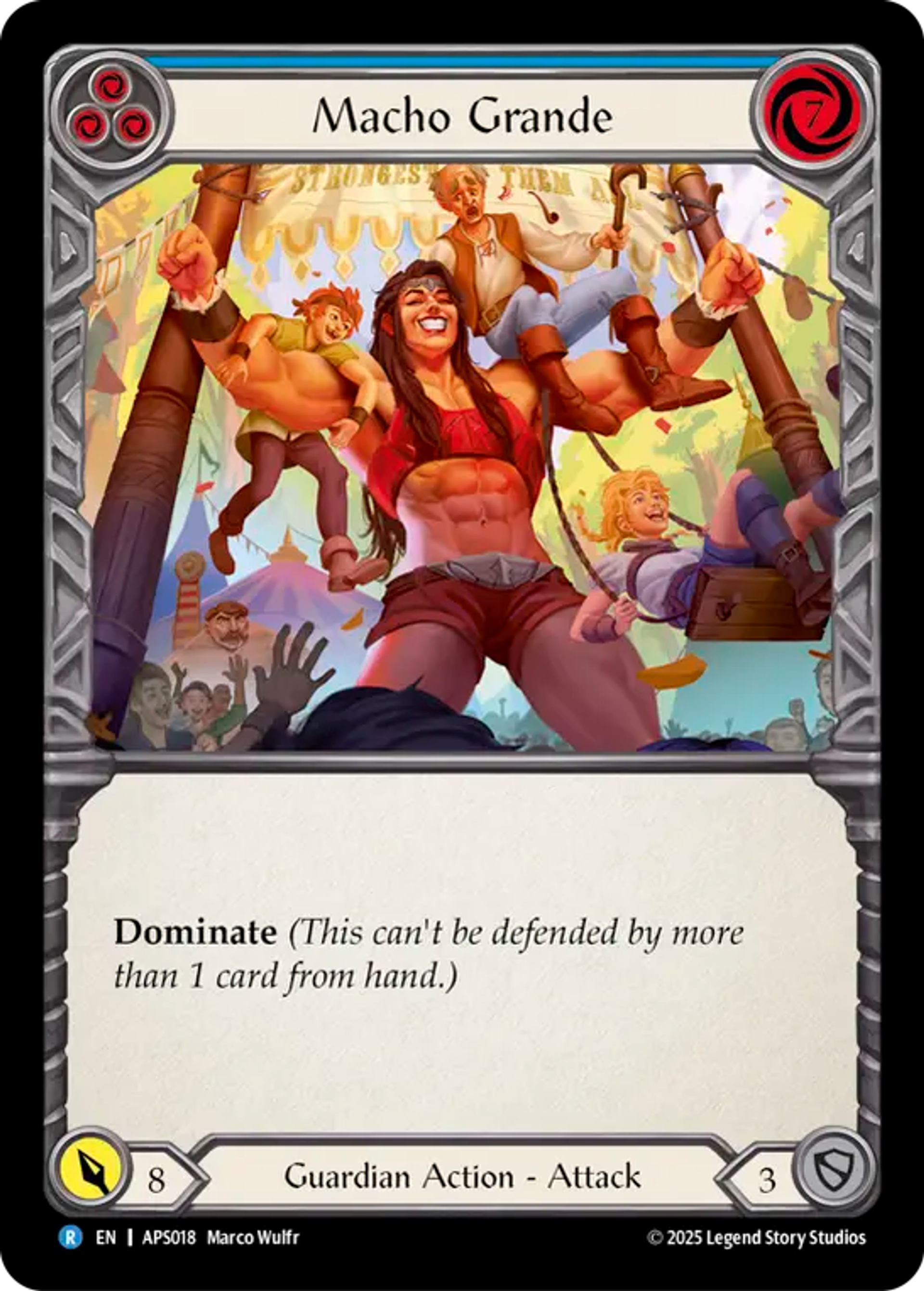 Macho Grande (Blue) — Armory Deck - Pleiades, Superstar — Flesh and Blood
