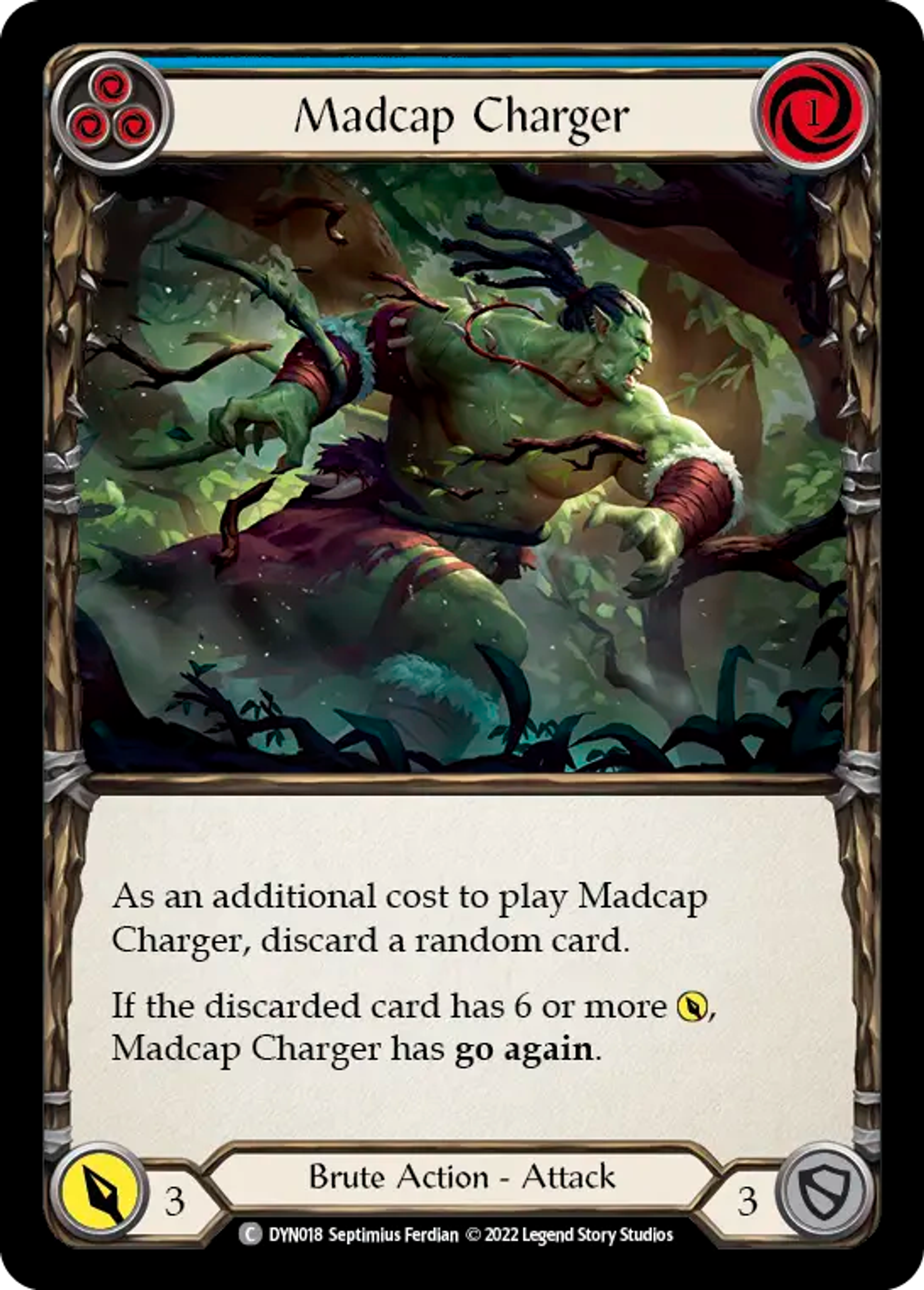 Madcap Charger (Blue) — Dynasty — Flesh and Blood