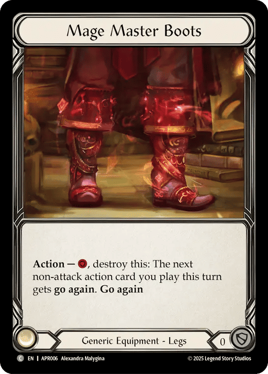 Mage Master Boots — Armory Deck Legends - Prism Sculptor of Arc Light — Flesh and Blood