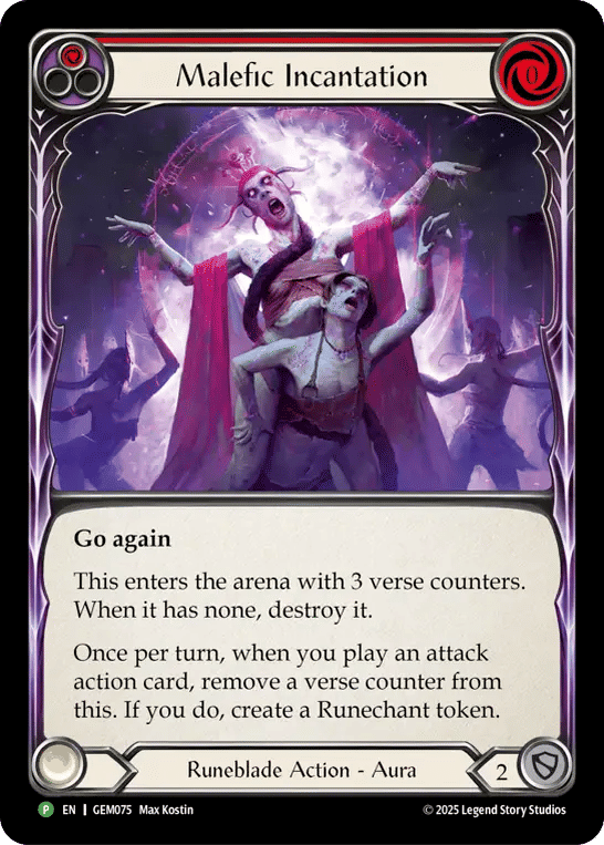 Malefic Incantation — GEM - Pack 3 — Flesh and Blood
